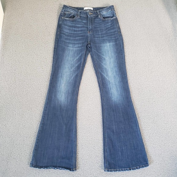 KanCan Denim - KanCan Jeans Junior 11/29 Blue Celestine Flared Mid Rise Denim Stretch Classic